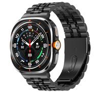 SUNDAREE Compatible avec Bracelet Samsung Galaxy Watch Ultra 47MM,No Gap Brilliant Homme Femme Acier Inoxydable Métal Montre Smartwatch Band pour Galaxy Watch Ultra LTE SM-L705,Noir
