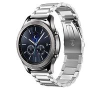 SUNDAREE Compatible avec Bracelet Samsung Gear S3 Classic SM-R770/Garmin Venu 3/Huawei Watch GT 4 46MM/Ticwatch Pro 3 Ultra/GTR 4,22MM Argent Remplacement Acier Inoxydable Métal Montre Band