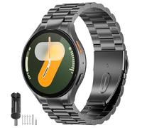 SUNDAREE No Gap Bracelet Compatible avec Samsung Galaxy Watch 7 44MM 40MM/Watch 6 Classique 47MM/5 Pro 45MM,Homme Acier Métal Montre Smartwatch Band pour Galaxy 7/FE/6/5/4 46MM43MM 42MM,Gris
