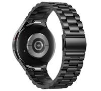 SUNDAREE One Push Bracelet Compatible avec Samsung Galaxy Watch 7/Watch 6/5 Pro/FE,No Gap Homme Acier Métal Montre Smartwatch Band pour Galaxy 7/6/5/4 Classique 47MM 43MM 44MM 40MM 46MM 42MM 45MM,Noir