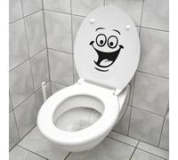 sundatebe Autocollant Smiley, Sticker Mural Drôle pour WC, Salle de Bain, Cuisine, PVC, 1 Couleur, Taille Unique, Nomber A