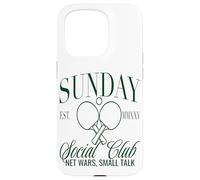 Sunday Club Filet de Tennis de Table Motif Small Talk Coque pour iPhone 15 Pro