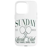 Sunday Club Filet de Tennis de Table Motif Small Talk Coque pour iPhone 15 Pro Max