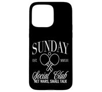 Sunday Club Filet de Tennis de Table Motif Small Talk Coque pour iPhone 15 Pro Max