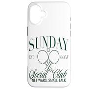 Sunday Club Filet de Tennis de Table Motif Small Talk Coque pour iPhone 16 Plus