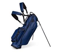 Sunday Golf Ryder Sac de Golf S Class Pleine Grandeur - Cuir végétalien résistant à l'eau, Surface Facile à Nettoyer, Sac de Golf avec Sangle de Sac à Dos, séparateur à 5 Compartiments, Bleu Marine