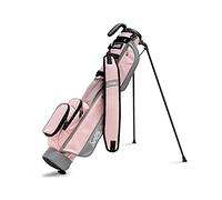 Sunday Golf Sac Loma - Sac de Golf léger avec Sangle et Support - Sac de Golf Pitch n Putt Facile à Transporter - par 3 et Parcours exécutifs, 31 Pouces de Hauteur (Rose Clair et Gris)