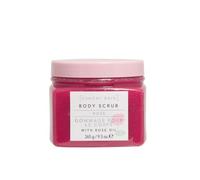 Sunday Rain Gommage doux végétalien, infusé avec de l'huile de rose apaisante, de la vitamine A et des minéraux antioxydants pour renouveler et tonifier la peau, parfum de pétales de rose frais, 265 g