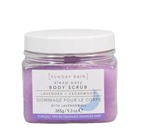 Sunday Rain Sleep Easy Gommage corporel pour peaux sèches, parfum de lavande apaisant, végétalien et sans cruauté envers les animaux, 265 g
