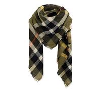 SUNDAY ROSE Femmes Plaid Écharpe Grand Frangée Tartan Châle - Chartreuse