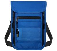 sundee Portefeuille tour de cou de voyage avec double fermeture éclair, support de passeport avec blocage RFID avec sangle de cou réglable pour homme et femme pour garder en sécurité l'argent, les