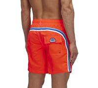 SUNDEK Short de bain pour homme avec taille élastique 40,6 cm de long et 19,1 cm d'entrejambe, 04710 - Orange fluo 10, Large