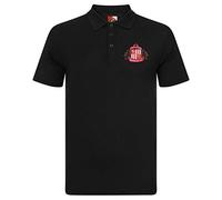 Sunderland AFC Officiel - Polo thème Football - avec Blason - Homme - Noir - 3XL