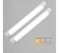 Sundertech Lot de 2 Réglette Led 60CM, 17W Neon Led 1880lm (3000K/4000K/6500K 3 ct en 1), Tube LED pour Bureau, Garage, Salle de Bains, Hôtel, Hôpital, Entrepôt, Cuisine