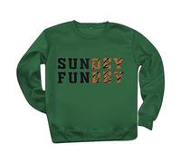 Sundey Fundey Sweat-shirt uni à capuche confortable pour femme - Sweat-shirt Sundey Fundey - Sweat à capuche de la saison de football - Chemise du dimanche - Pull à col rond - Vêtements de sport pour