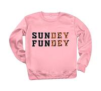 Sundey Fundey Sweat-shirt uni à capuche confortable pour femme - Sweat-shirt Sundey Fundey - Sweat à capuche de la saison de football - Chemise du dimanche - Pull à col rond - Vêtements de sport pour