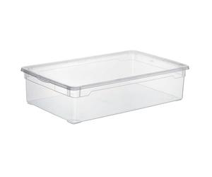 SUNDIS 2043961 Clear Box Boîte Transparent Avec Couvercle Plastique, 30L