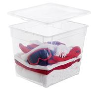 SUNDIS 4102002 Clear Box Boîte Transparent Avec Couvercle Plastique, 31L