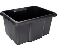 SUNDIS | Bac de rangement empilable et superposable - Contenance 15 Litres - Noir - Fabriqué à partir de 100% de matière recyclée - 4529001