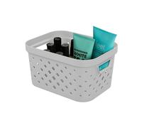 SUNDIS Pixel, panier de rangement 1,5l, en plastique blanc cassé recy mpilable, idéal pour la salle de bain, la chambre, la décoration ou le bureau (Lot de 6)