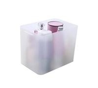 SUNDIS Pure Box, petite boîte de rangement en plastique transparent, format A5 deep, idéales pour petits objets, accessoires, loisirs créatifs et petites fournitures