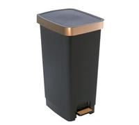 SUNDIS Ring Bin, poubelle à pédale 40L, en plastique, fermeture silencieuse