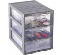 SUNDIS Tour de rangement Orgamix A5 3 tiroirs 25,5x18,5x25,5 cm gris Gris G