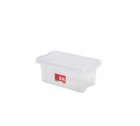 SUNDIS View Box, petite boîte de rangement en plastique avec couvercle, 0.5l, transparent, superposable et empilable, idéale pour cosmétiques, bijoux, stylos, feutres, accessoires de couture, perles