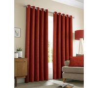 Sundour Amberley Paire de Rideaux à œillets avec Doublure Thermique Orange 168 x 228 cm