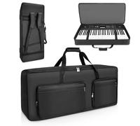 SUNDOY Housse de transport 61 touches pour piano électrique, clavier - Fabriqué en Oxford 600D avec rembourrage en coton de 10 mm - Léger, durable et voyage (105 x 15 x 43,5 cm)