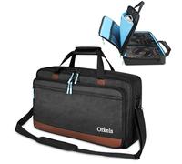 SUNDOY Sac de Transport pour DJ Compatible avec Les manettes Pioneer/Numark/Hercules - Mallette de Transport résistante aux Chocs avec bandoulière et Compartiments pour Accessoires, Noir, 73x41x15-CM