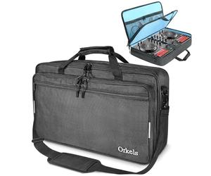 SUNDOY Sac de transport pour manette DJ avec bretelles - Housse de protection rembourrée pour manette Pioneer, Hercule, Numark - Sac de voyage pour un rangement sûr, Noir , S-55x32x12-CM, Cool