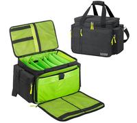 SUNDOY Sac d'organisation de câbles DJ - Sac de rangement pour câbles avec fond rembourré amovible et séparateurs pour équipement DJ, câbles audio et accessoires de musique, Noir , 45.7 x 31 x 35.6-cm