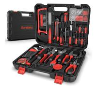 Sundpey Boîte à Outils Complète 148 Pièces - Kit D'outils Complet - Malette à Outils Idéal pour Maintenance Quotidienne à la Maison ou au Garage, Rouge