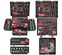 Sundpey Caisse a Outil Complete 132 Pièces, Kit d'outils de Voiture Professional, Outils de Démontage Garniture & Outils Auto pour Entrée Véhicule, Boite a Outils avec Tiroir de pour Domestique/Auto