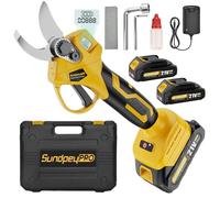 SundpeyPRO Sécateur éLectrique Sans Fil, Max 30mm Secateur Electrique avec 2 Batteries, Moteur Sans Balais, Écran LCD, Étui de Transport, Sécateur à Batterie pour Jardin Verger Branches D'Arbres Parcs