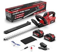 SundpeyPRO Taille-haie sans fil 20 pouces - Taille-haie électrique sans balais avec 2 * batteries 4.0Ah et chargeur, ouverture de dent de 15.5mm, taille-haie léger à batterie 21V pour l'élagage des