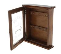 Sundry Boîte à clés en bois avec trois crochets Marron