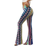 Sundwudu Leggings de yoga à pattes d'éléphant, ajustés aux cuisses et aux genoux, taille haute, doux et élégants, pantalon pour femme, noir, Taille L