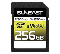 SUNEAST Carte mémoire professionnelle SDXC 256 Go jusqu'à 300 Mo/s UHS-II U3 V90 pSLC 4K 8K ULTIMATE PRO SE-SDU2256GA300