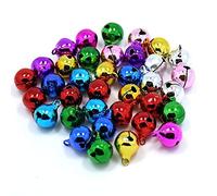 Suneast Lot de 100 grelots colorés en métal pour Loisirs créatifs et Loisirs créatifs en Vrac Musical Sonnettes de traîneau pour Noël, Festival, décoration, Fabrication de Bijoux, 6 mm