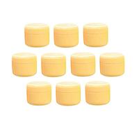 Sunerzenor 10 Flacons Cosmétiques Rechargeables, Pots à Crème, Récipients de Rangement, Contenants D'échantillons, Récipients En Plastique avec Bouchon à Vis, Jaune-20g