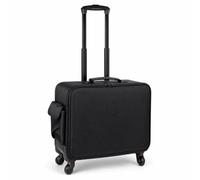 Sunerzenor Coffret Maquillage Professionnel Trolley Valise Cosmétique Organiseur avec Séparation Personnalisable en Tissu Oxford Mat Poignée Haute et Sangle pour