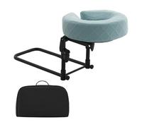 Sunerzenor Oreiller de Massage à Domicile avec Repose-tête et Repose-visage, Soutien Ajustable, Mousse à Mémoire de Forme, Ergonomique, Portable pour Application, Bleu
