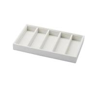 Sunerzenor Plateau de Rangement pour Lunettes de Soleil à 5 compartiments, Porte-bijoux Polyvalent, Contenant Tendance, Porte-lunettes pour Chambre, Commode, blanc