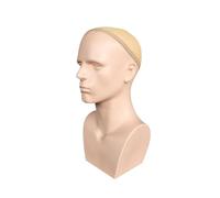 Sunerzenor Tête de Mannequin Homme avec épaules, Tête de Mannequin Professionnelle pour Perruques, Présentoir, Tête D'entraînement pour Perruques, Bijoux et, Peau