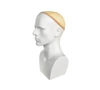 Sunerzenor Tête de Mannequin Homme avec épaules, Tête de Mannequin Professionnelle pour Perruques, Présentoir, Tête D'entraînement pour Perruques, Bijoux et, blanc