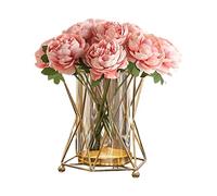 SUNESA Vases Décoratifs Vase en métal, décoration de Table Moderne en Verre d'alliage de Pot de Fleurs, décoration de Maison de Luxe Vase de Fleurs