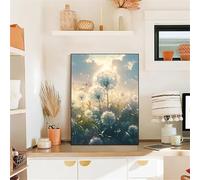 Suneve Peinture Diamant Adulte Débutant,5D herbe de pissenlit Art du diamant Complet Kits,DIY Round diamond painting art kits Broderie Point de Croix Painting pour Décoration Murale Maison 75x95cm