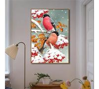 Suneve Peinture Diamant Adulte Débutant,5D Oiseaux nourriciers Art du diamant Complet Kits,DIY Round diamond painting art kits Broderie Point de Croix Painting pour Décoration Murale Maison 45x65cm